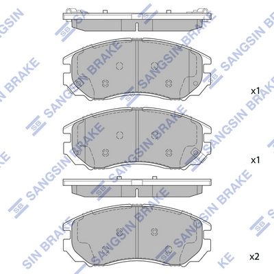 Тормозные колодки дисковые SANGSIN 1422788734 ONY ABEZ SP1723