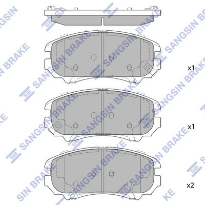 Тормозные колодки дисковые SANGSIN F 5G9P SP1724 1439856434