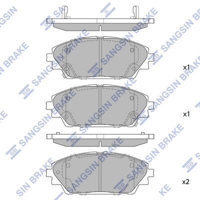 Тормозные колодки дисковые SANGSIN MR3 8A35 SP1729 1422789349