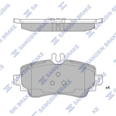 Тормозные колодки дисковые SANGSIN OBQ TW SP1744 1422789397