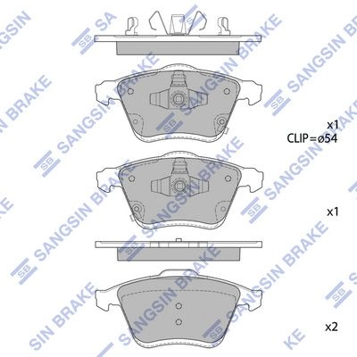 Тормозные колодки дисковые SANGSIN 1422789361 HWX5G Q SP1768
