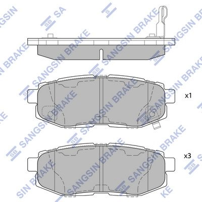 Тормозные колодки дисковые SANGSIN 1422789936 SP1777 D Z2JJ