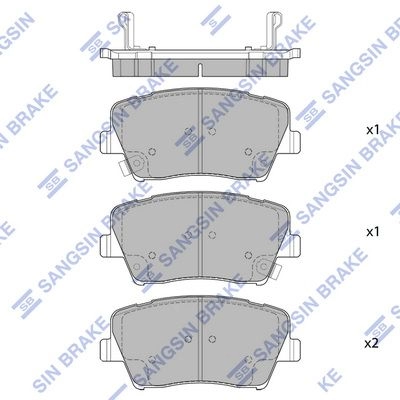 Тормозные колодки дисковые SANGSIN BOG R6 1439856458 SP1778 изображение 0