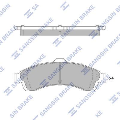 Тормозные колодки дисковые SANGSIN 1439856460 SP1781 QBVXX ZU