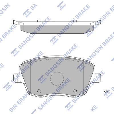 Тормозные колодки дисковые SANGSIN SP1806 1422790200 2 G12O изображение 0