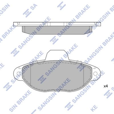 Тормозные колодки дисковые SANGSIN SP1807A O STO1C 1439856469 изображение 0