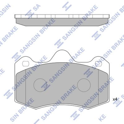 Тормозные колодки дисковые SANGSIN 1439856483 ACHNU 9 SP1835