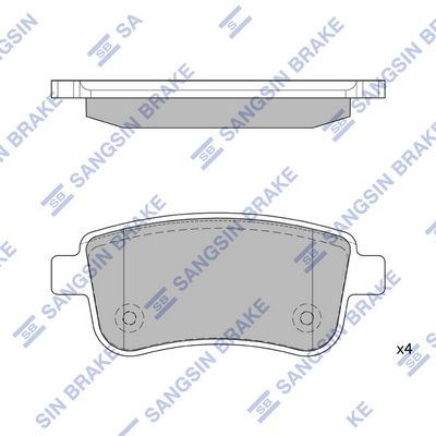 Тормозные колодки дисковые SANGSIN SP1839 P X164M 1422789738