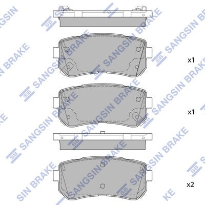 Тормозные колодки дисковые SANGSIN SP1850 1422788482 K 71MTW