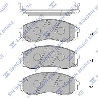 Тормозные колодки дисковые SANGSIN ZF8H T0P SP1890 1439856512