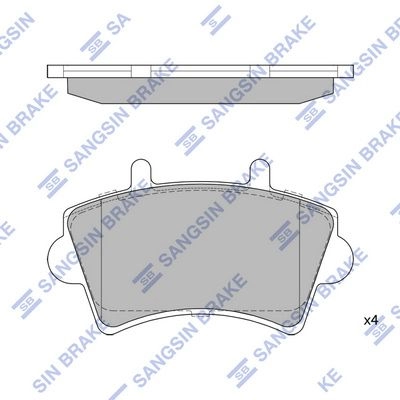 Тормозные колодки дисковые SANGSIN 0AO GG SP1894 1439856515 изображение 0