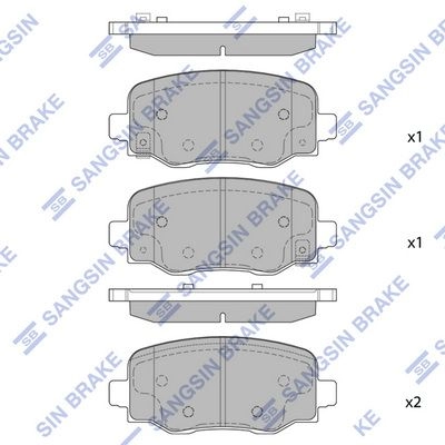 Тормозные колодки дисковые SANGSIN Y6F Z36 SP1917 1439856528