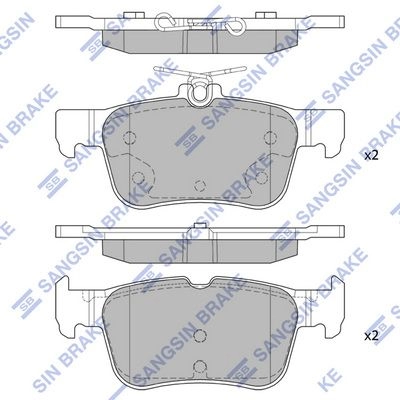 Тормозные колодки дисковые SANGSIN 1439856530 Z87 7PYV SP1919