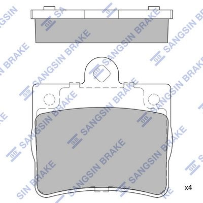 Тормозные колодки дисковые SANGSIN RBF9X V SP1922 1422789409 изображение 0