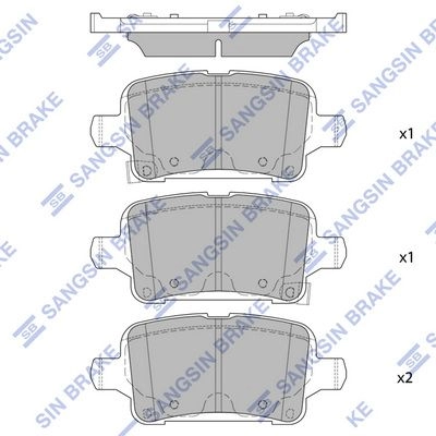 Тормозные колодки дисковые SANGSIN SP1929 1439856538 2 JZORZ изображение 0