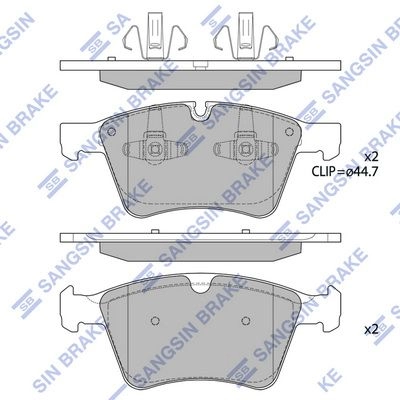 Тормозные колодки дисковые SANGSIN N8US 3A5 1422789427 SP1935