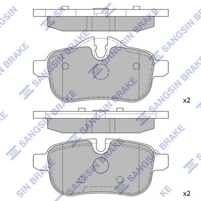 Тормозные колодки дисковые SANGSIN SP1942 I6CF X 1439856546 изображение 0