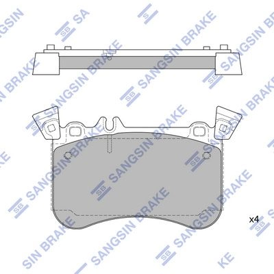 Тормозные колодки дисковые SANGSIN 1439856551 K GKLG SP1954A