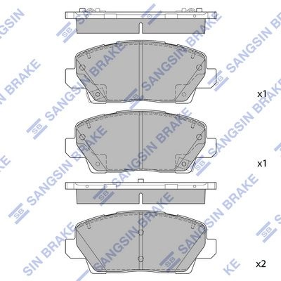 Тормозные колодки дисковые SANGSIN 1436754145 SP1982 D 35CW