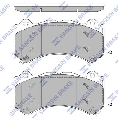 Тормозные колодки дисковые SANGSIN 1439856565 MC GJ9 SP1990