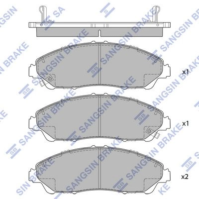 Тормозные колодки дисковые SANGSIN SA XW9 SP1995 1439856568