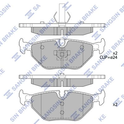 Тормозные колодки дисковые SANGSIN 1439856593 SP2109-R FEAPYG A