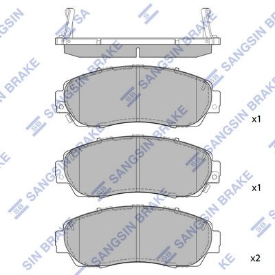 Тормозные колодки дисковые SANGSIN TP RPIGI SP2115A 1439856596