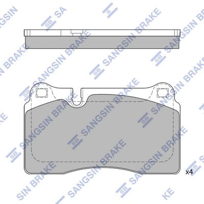 Тормозные колодки дисковые SANGSIN 2J3 BG SP2231 1420582391