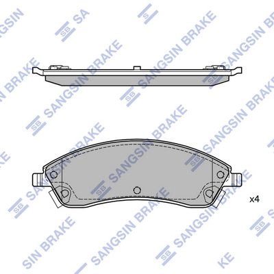 Тормозные колодки дисковые SANGSIN 1439856629 2BT 3YR1 SP2253