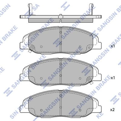 Тормозные колодки дисковые SANGSIN DEIL X SP2255 1439856631