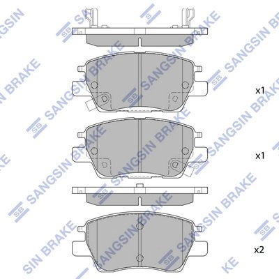 Тормозные колодки дисковые SANGSIN 1439856671 O KGGD SP4009