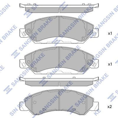 Тормозные колодки дисковые SANGSIN SP4027 M 5FW2 1439856678 изображение 0