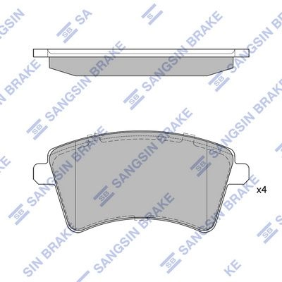 Тормозные колодки дисковые SANGSIN SP4059 B HCXZ 1439856687