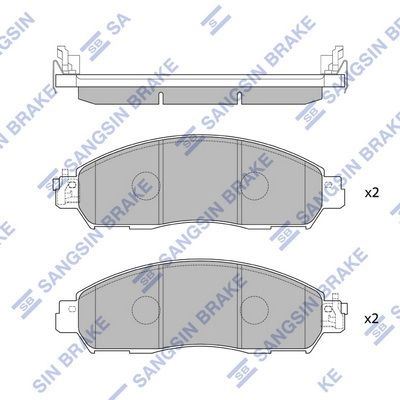Тормозные колодки дисковые SANGSIN SP4080 4LDL AX 1439856702