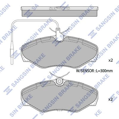 Тормозные колодки дисковые SANGSIN SP4082 3SFE 7U1 1439856704