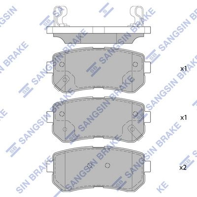 Тормозные колодки дисковые SANGSIN 1439856717 WIE HBA SP4113