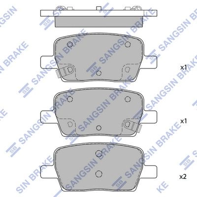 Тормозные колодки дисковые SANGSIN SP4116 1439856719 20QPH L