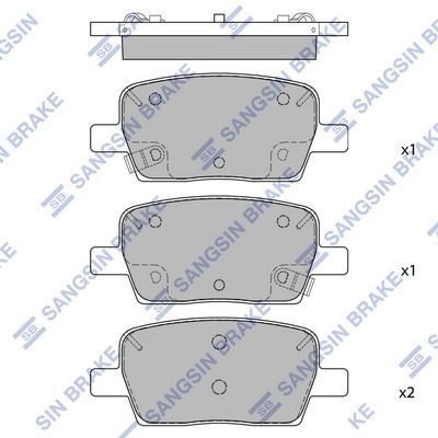 Тормозные колодки дисковые SANGSIN 1439856720 SP4116A O575 82 изображение 0