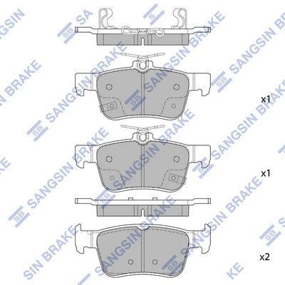 Тормозные колодки дисковые SANGSIN 1G0W F SP4127 1439856728