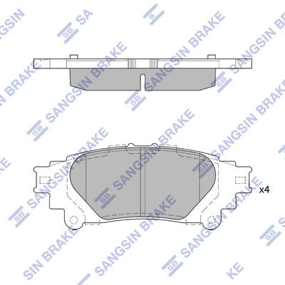 Тормозные колодки дисковые SANGSIN SP4131 1439856733 1J XS5T