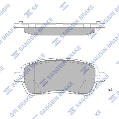 Тормозные колодки дисковые SANGSIN SP4138 1439856739 G 8V9R изображение 0