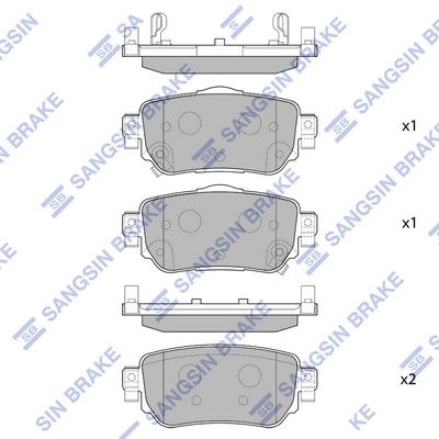 Тормозные колодки дисковые SANGSIN UFJ27O N SP4140 1422789625