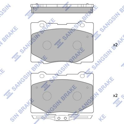 Тормозные колодки дисковые SANGSIN SP4141 FNM AMOZ 1439856741 изображение 0