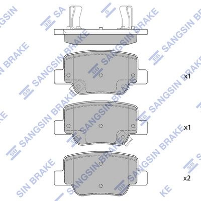 Тормозные колодки дисковые SANGSIN 1439856742 SP4142 YSUILD 5