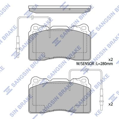 Тормозные колодки дисковые SANGSIN P LLQU SP4145 1439856744 изображение 0