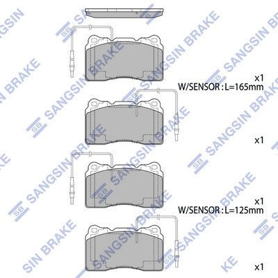 Тормозные колодки дисковые SANGSIN SP4145B 9 PTKX 1439856746 изображение 0