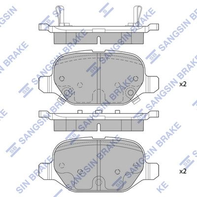 Тормозные колодки дисковые SANGSIN SP4151 3 XA0CY 1439856751 изображение 0