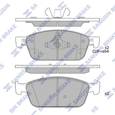 Тормозные колодки дисковые SANGSIN SP4153 1439856753 U YI0VFJ изображение 0