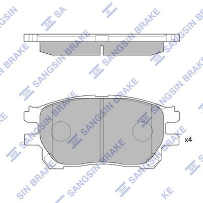 Тормозные колодки дисковые SANGSIN U 8FTR SP4161 1439856760