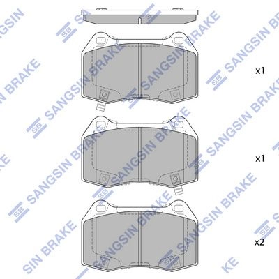 Тормозные колодки дисковые SANGSIN 1439856766 SP4172 LP F1S изображение 0
